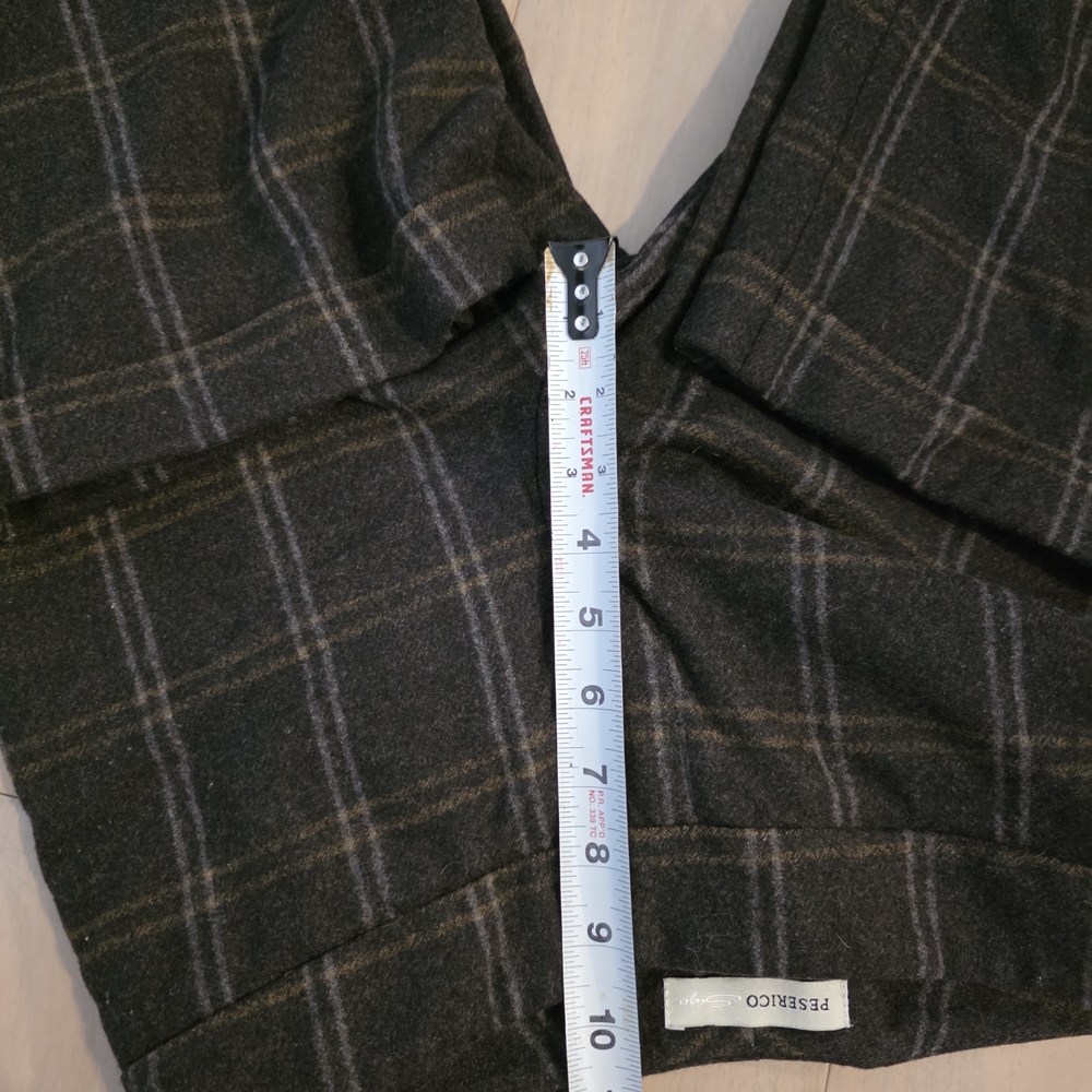 Peserico Plaid Wool Pants Made In Italy - Picture 4 of 5